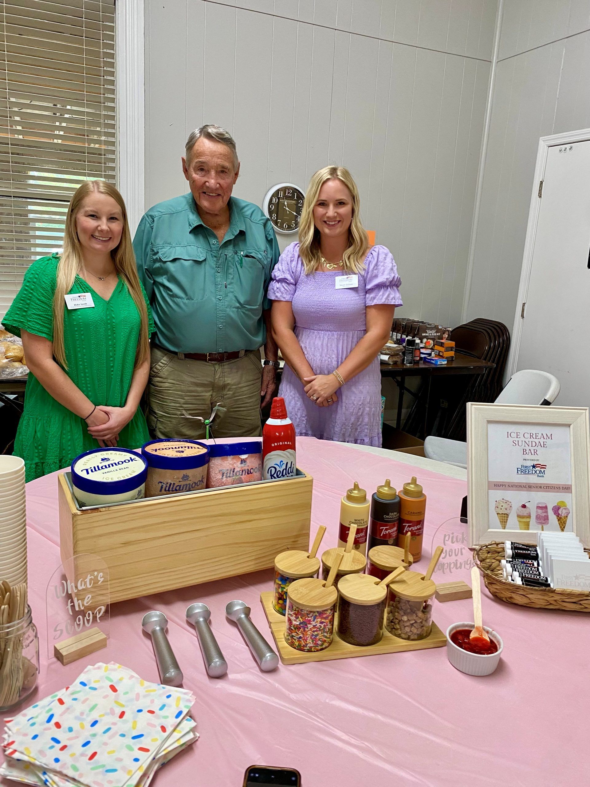 First Freedom at Sundae Bar with Cedar Seniors