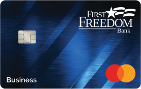 First Freedom Bank Business Credit Card Platinum level.