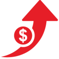 Icon is a red wallet, and used for decorative purposes. 